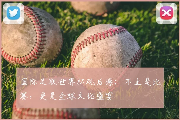 国际足联世界杯观后感：不止是比赛，更是全球文化盛宴
